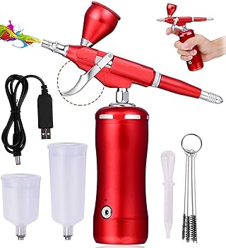 初心者向け＊エアブラシ 充電式 ダブルアクション 未使用 バッテリー式 ケース付 初心者向け＊エアブラシ 充電式 ダブルアクション 未使用